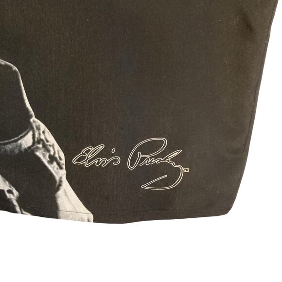Dragonfly Clothing Elvis Presley The King Black Rocker Satin Button Up Size XL - Picture 11 of 16